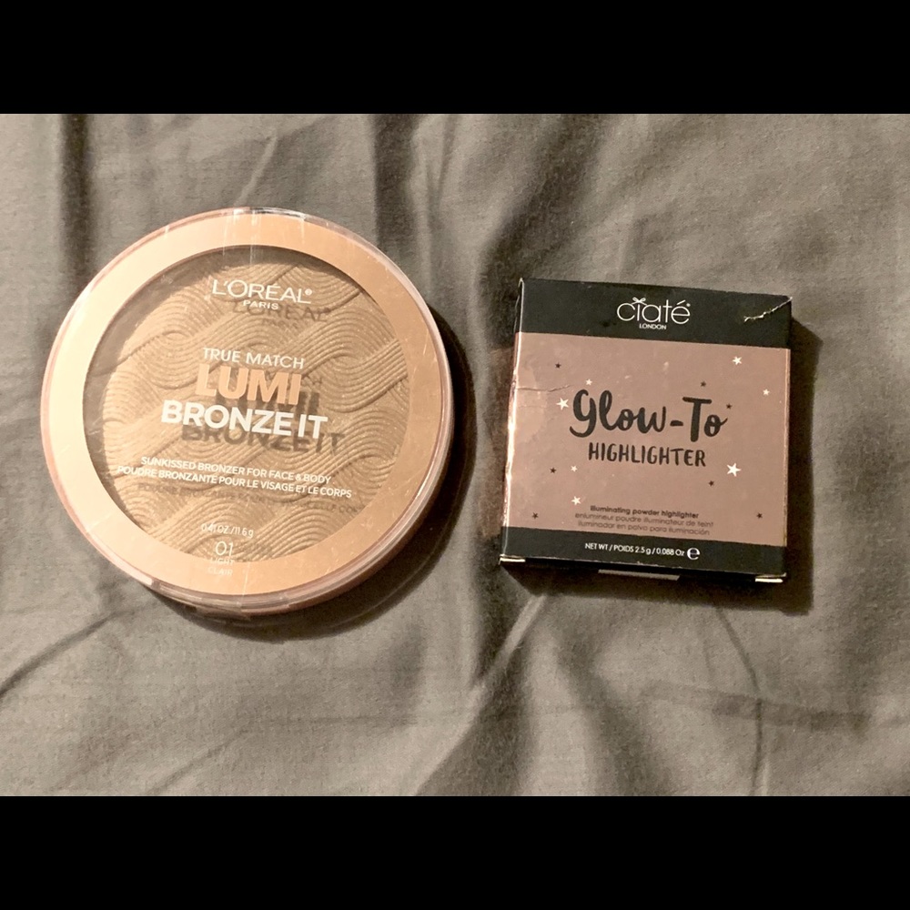 L’Oréal true match and Ciate London highlighter